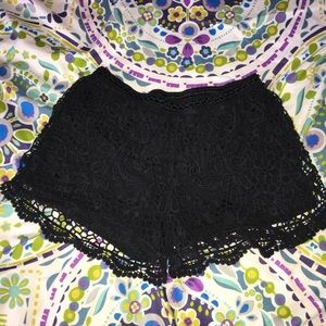 Black crochet shorts (worn a handful of times)